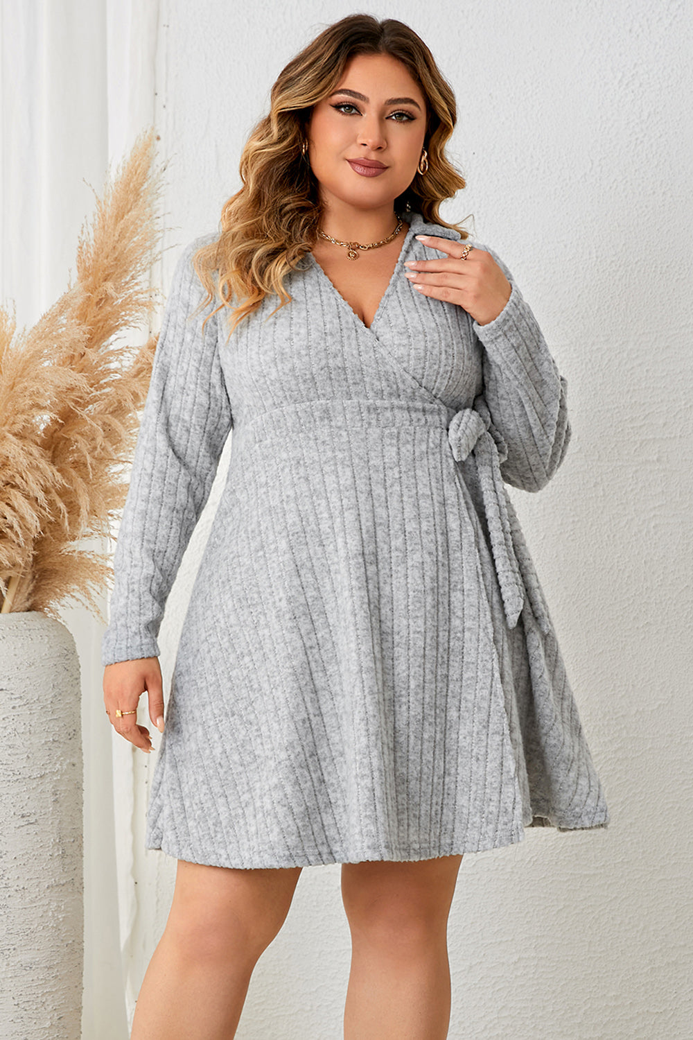 Effortlessly Elegant Plus Size Tied Dress