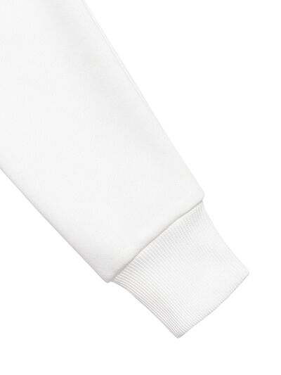 view of sleeve and wristband in white  