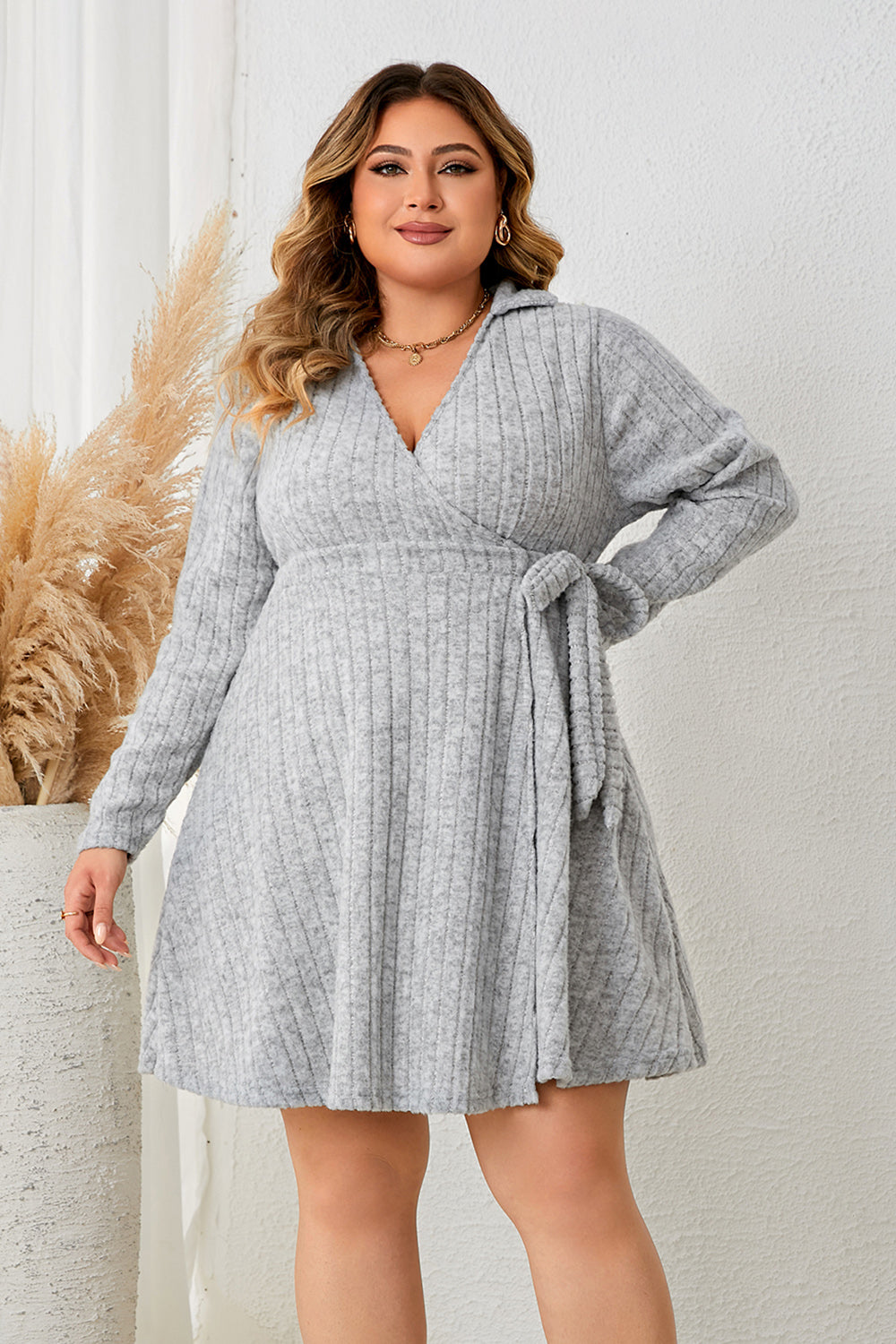 Effortlessly Elegant Plus Size Tied Dress